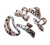 Pinza grande para el cabello, múltiples estilos, pinza brillante para el cabello para mujer, cabello medio grueso y largo, estampado de leopardo, accesorios de moda grandes para mujeres y niñas