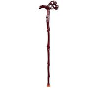 Pinza madera grabable cabeza de melocotón mango bastón de madera de pera de alta gama regalo adecuado para personas mayores muleta 11.19 Woodencanes para hombres y mujeres decorar Aqiong