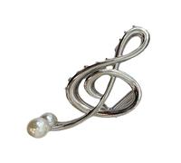 Pinza musical para el pelo, diseño de clave de sol, mandíbula de metal
