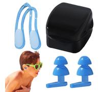 Pinza nasal de natación - Pinza nasal impermeable, protector de nariz de natación | Protector de entrenamiento de nariz de natación con doble capa, tapón de oreja antideslizante de silicona, protector