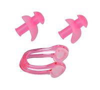 Pinza Nasal para Natación de Silicona Rosa, Set Protector