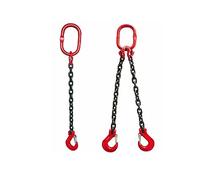 Pinza para barriles de aceite, Eslinga de cadena for elevación, esparcidor, grúa, tambor, cubo, barril, tanque aceite, lata, varios tamaños(1 ton 1m 4 leg)