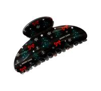 Pinza para cabello con mandíbulas navideñas con dientes de agarre internos, garra navideña para arreglos rápidos del cabello, recogidos y sujeción diaria Accesorio de temporada Clip de garra de de