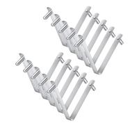 Pinza para cepillo de piscina - Pinza de acero inoxidable para redes de skimmer | 10 piezas de doble husillo para varilla telescópica cepillo de mantenimiento de pared lavabo