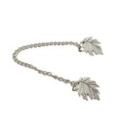 Pinza Para Chal 3 broches for cárdigan con cadena de flores for mujer, estilo retro, forjados a mano. También sirven como broches for capas y cintura.(Color-06)