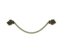 Pinza Para Chal 3 broches vintage con forma de hoja, cadena de flores, clip for cárdigan, hebillas con borlas estilo retro for mujer, broche for capa, camisa, vestido, bufanda.(Color-02)