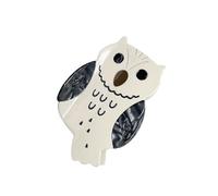 Pinza para con diseño de búho de dibujos animados, diseño elegante de acetato, agarre seguro para peinados hasta la mitad, uso diario, pinza para de búho