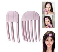 pinza para dar volumen al pelo,2pcs High Skull Artifact No Trace Hair Clip,Volumizing Hair Root Lifting Combs Set,3 & 6 Teeth Female Forehead Bangs Clip,Hair Volume Enhancer