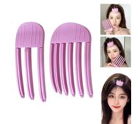 pinza para dar volumen al pelo,2pcs High Skull Artifact No Trace Hair Clip,Volumizing Hair Root Lifting Combs Set,3 & 6 Teeth Female Forehead Bangs Clip,Hair Volume Enhancer