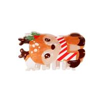 Pinza para de Navidad para mujer, accesorio festivo con cierre seguro de dientes, estilo de reunión navideña, clip de garra festivo, accesorio acrílico para, soporte para Navidad, de