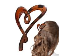 Pinza para el cabello con forma de amor, pinza antideslizante mate, pinza de mandíbula de sujeción fuerte, accesorio elegante, adecuado para pelo fino y grueso, clip de pelo de estilo moderno