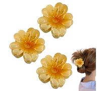 Pinza para el cabello con forma de flor | 3 piezas accesorios de peluquería antideslizantes, pasadores de garra de estilo hawaiano para vacaciones, para niñas, novias, hermanas, hijas, madres y madres