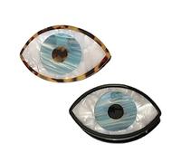 Pinza para el cabello con forma de ojo malvado, antideslizante, grande, amuleto de pavo, bonita horquilla fuerte para mujeres y niñas, accesorios delicados para el cabello (tamaño grande)