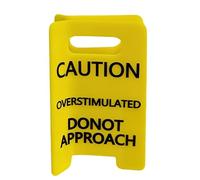 Pinza para el cabello con texto en inglés "Caution Overtimulated Hair" - Divertida pinza amarilla para el pelo con texto en inglés "Do Not Approach" (No acercarse a la precaución), pinzas para el pelo