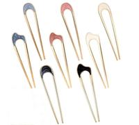 Pinza Para el Cabello en Forma de U,8 Pieza shorquillas de Metal en Forma de U,Horquilla Para el Pelo Para mujer,Metal Palo de Tenedor de Pelo Para Mujer Niñas Fiestas Diarias Citas Bodas (aleación)