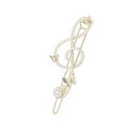 Pinza para el pelo brillante con forma de nota musical, horquilla lateral para mujeres y niñas