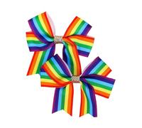 Pinza para el pelo colorida con lazo, bonita cinta de flores, horquillas para el pelo de arco iris, horquillas para niñas de los años 2000
