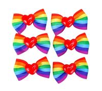 Pinza para el pelo colorida con lazo, bonita cinta de flores, horquillas para el pelo de arco iris, horquillas para niñas de los años 2000