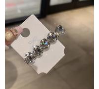 Pinza para el pelo con diamantes de imitación de corazón para mujer, hecha a mano para pasador de cristal con elegantes diseños de una palabra para flequillo lateral y recogidos, accesorio ligero de