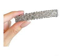 Pinza para el pelo con diamantes de imitación de estilo coreano para mujer, hecha a mano brillante para pasador de cristal con tejido de línea de pescado, elegantes accesorios de horquilla de una