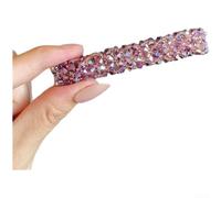 Pinza para el pelo con diamantes de imitación de estilo coreano para mujer, hecha a mano para pasador de cristal con tejido de línea de pescado, elegantes accesorios de horquilla de una palabra para