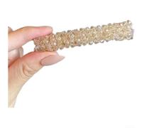 Pinza para el pelo con diamantes de imitación de estilo coreano para mujer, hecha a mano para pasador de cristal con tejido de línea de pescado, elegantes accesorios de horquilla de una palabra para