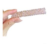 Pinza para el pelo con diamantes de imitación de estilo coreano para mujer, hecha a mano para pasador de cristal con tejido de hilo de pescado, elegantes accesorios de horquilla de una palabra para el