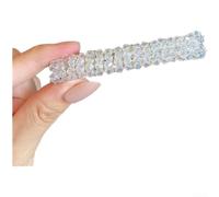 Pinza para el pelo con diamantes de imitación de estilo coreano para mujer, hecha a mano para pasador de cristal con tejido de hilo de pescado, elegantes accesorios de horquilla de una palabra para el