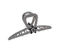 Pinza para el pelo con diamantes de imitación y estrella, coleta alta, para mujer, para lavar la cara, elegante, para bodas, fiestas