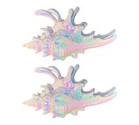 Pinza para el pelo con diseño de caracola marina, elegante accesorio de acrílico para peinar el cabello para mujer, accesorio temático para eventos temáticos, 2 unidades