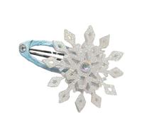 Pinza para el pelo con diseño de copo de nieve, pasador de Navidad dulce y plano, horquilla de Navidad elegante para racimos de pelo para niños