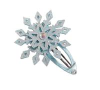 Pinza para el pelo con diseño de copo de nieve, pasador de Navidad dulce y plano, horquilla de Navidad elegante para racimos de pelo para niños