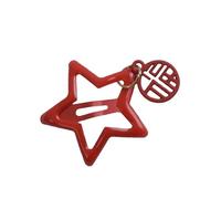 Pinza para el pelo con diseño de estrella festiva para niñas, accesorio para el pelo para mujeres y niñas