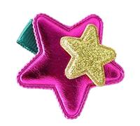 Pinza para el pelo con diseño de estrella plateada, accesorio metálico para el pelo