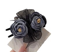 Pinza para el pelo con diseño de flor y lazo, para niñas, clip para el pelo dulce para coleta de caballo para mujer, clip de pelo fino para mujer, clip para el pelo para mujer, clip para el pelo con