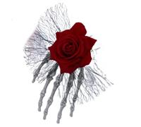 Pinza para el pelo con diseño de palmas de esqueleto, accesorio para el pelo con encaje cómodo adecuado para varias ocasiones