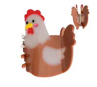 Pinza para el pelo con diseño de pollo, linda forma de gallina, pinza grande para el pelo para niñas y mujeres, graciosa pinza para el pelo, regalo de pollo, accesorio de regalo de pollo