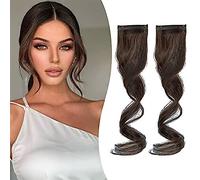 Pinza para el pelo con flequillo Bangs Hair Clip 2 piezas Side Bangs Clip Style Fringe Bangs con patas de espejo Sintético Long Dragon Beard Bangs Hair Clip de flequillo en el cabello (Color : #530)