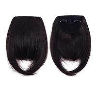 Pinza para el pelo con flequillo Bangs Hair Extensions for Women Natural Synthetic Hair Neat Flat Bangs Clip on Fringe Bangs Fashion One Clip-in Hair Extension postizos (Color : #2, Size : 8inches)