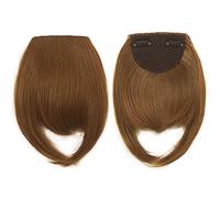 Pinza para el pelo con flequillo Bangs Hair Extensions for Women Natural Synthetic Hair Neat Flat Bangs Clip on Fringe Bangs Fashion One Clip-in Hair Extension postizos (Color : #5, Size : 8inches)