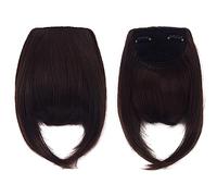 Pinza para el pelo con flequillo Bangs Hair Extensions for Women Natural Synthetic Hair Neat Flat Bangs Clip on Fringe Bangs Fashion One Clip-in Hair Extension postizos (Color : #6, Size : 8inches)