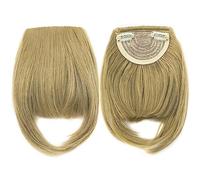 Pinza para el pelo con flequillo Bangs Hair Extensions for Women Natural Synthetic Hair Neat Flat Bangs Clip on Fringe Bangs Fashion One Clip-in Hair Extension postizos (Color : #4, Size : 8inches)