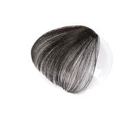 Pinza para el pelo con flequillo Clips en extensiones de cabello 100% humano Remy Air Bang Hair 1 Uds recto Natural Clip de flequillo en el cabello(Color:Negro)