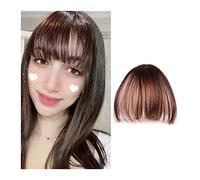 Pinza para el pelo con flequillo Flequillo con clip Flequillo sintético invisible falso Flequillo frontal Una pieza Clip recto en piezas de cabello Extensiones de cabello Flequillo de aire plano 3D li