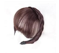 Pinza para el pelo con flequillo Flequillos for el cabello Flequillo frontal Extensiones de cabello con flecos Flequillo falso sintético Cabello Flequillo limpio con trenzas de doble hilera Diadema fo