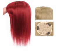 Pinza para el pelo con flequillo Pelo liso sintético con flequillo de aire 3D, pelucas de síntesis, pelucas cortas y rizadas for mujer, peluca con flequillo Clip de flequillo en el cabello (Color : T