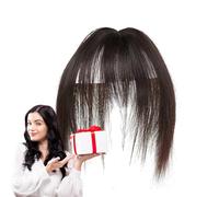 Pinza para el pelo con flequillo sintético: postizo corto con clip de
