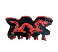 Pinza para el pelo con forma de dragón de Año Nuevo, coleta colorida, para mujer, para carnaval, fiesta, abstracto, para mujer, para pequeñas fiestas acrílicas, uso diario