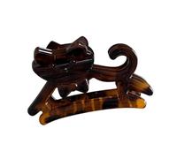 Pinza para el pelo con forma de gato, pinza para el pelo de diseño antideslizante estable, cabeza trasera, garra grande, accesorio ligero medio atado