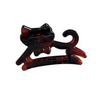 Pinza para el pelo con forma de gato, pinza para el pelo de diseño antideslizante estable, cabeza trasera, garra grande, accesorio ligero medio atado